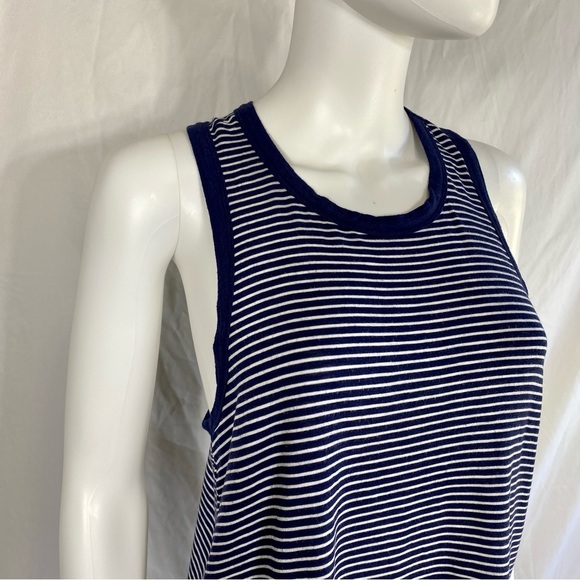 American Eagle aerie Real Soft Navy Blue & White Striped Tank - Picture 2 of 7